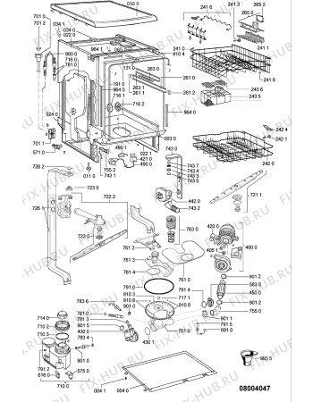 Схема №2 ADP 4601 WH с изображением Панель для посудомойки Whirlpool 481245372559