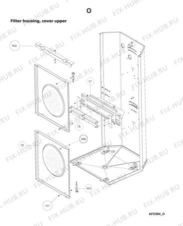 Схема №11 AFO 384 с изображением Прокладка для комплектующей Whirlpool 482000000905
