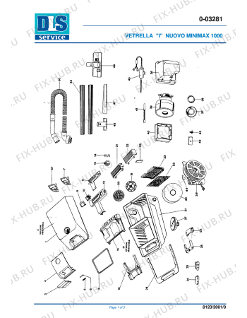 Схема №1 NUOVO MINIMAX 1000 с изображением Рукоятка для мини-пылесоса DELONGHI VT708444