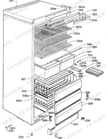 Взрыв-схема холодильника Electrolux KGK3100NF - Схема узла Housing 001