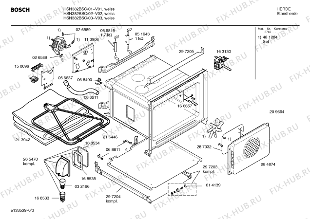 Схема №4 HSN382BSC с изображением Инструкция по эксплуатации для духового шкафа Bosch 00580179