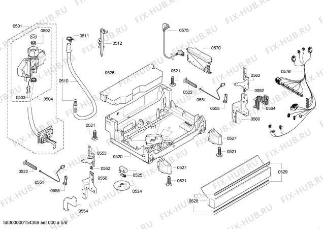 Схема №4 SN24M200EU с изображением Передняя панель для посудомойки Siemens 00668919