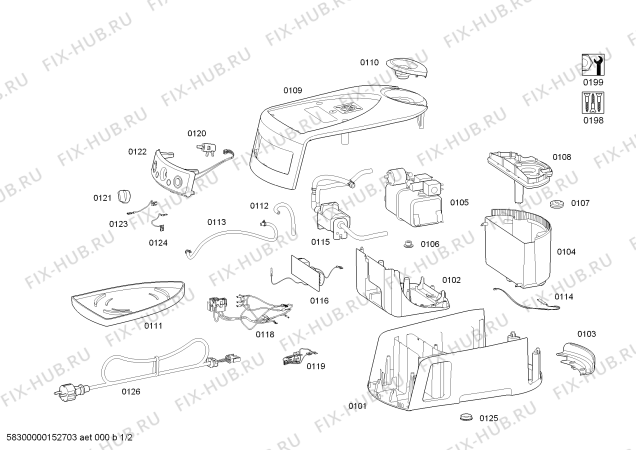 Схема №1 TDS2050 UltimateSteam с изображением Канистра для утюга (парогенератора) Bosch 00653687