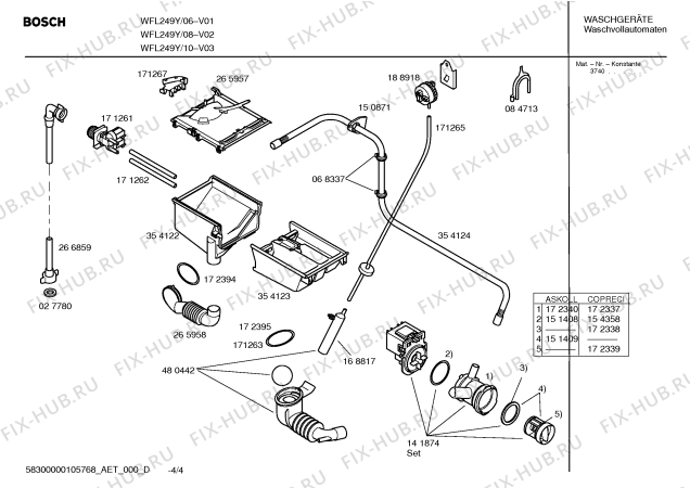 Схема №2 WFL249Y Maxx WFL 249y с изображением Инструкция по эксплуатации для стиральной машины Bosch 00589964