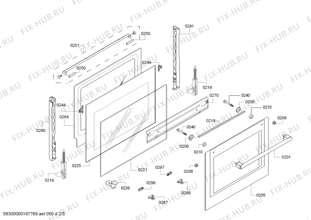 Взрыв-схема плиты (духовки) Siemens HB74AR554E H.SE.PY.L3D.IN.GLASS.S5a.X.E3_COT/ - Схема узла 02