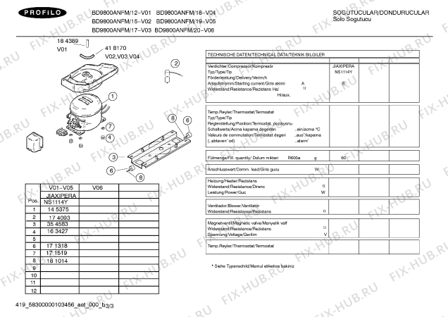 Схема №2 BD9800ANFM с изображением Панель управления для холодильника Bosch 00363406