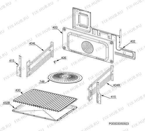 Взрыв-схема плиты (духовки) Aeg KS8100001M - Схема узла Oven