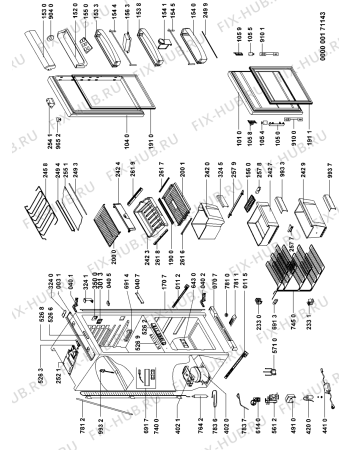 Схема №1 KRCB 6066 с изображением Панель управления для холодильника Whirlpool 480132101518