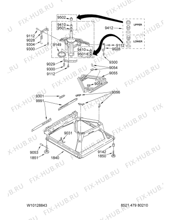 Схема №2 4KNTW5705TQ0 с изображением Обшивка для стиралки Whirlpool 480110100428