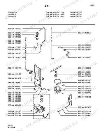 Взрыв-схема посудомоечной машины Husqvarna Electrolux QB427B - Схема узла Section4