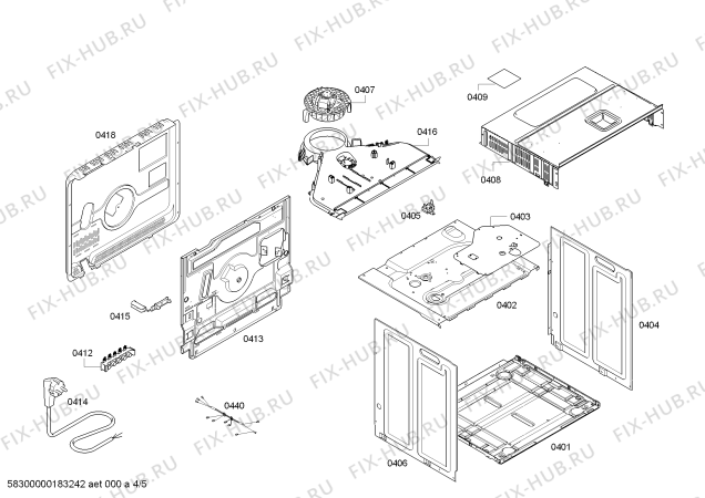 Схема №2 HBA11B150Z H.BO.NP.LK/.IN.GLASS.B1/.X.ME_TI// с изображением Блок подключения для духового шкафа Bosch 00631266