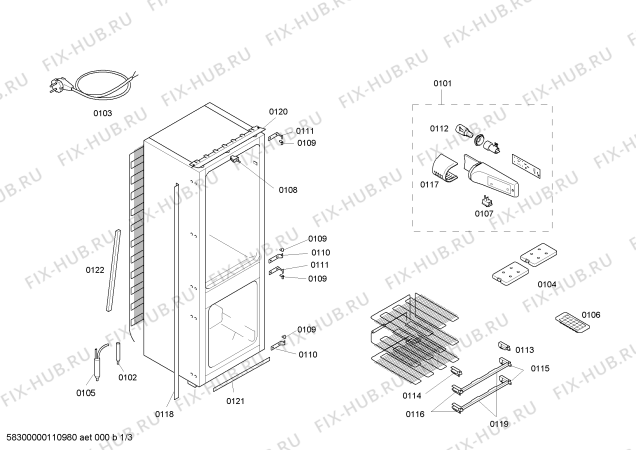 Схема №2 KI24M443GB с изображением Регулировочный узел для холодильника Bosch 00497477