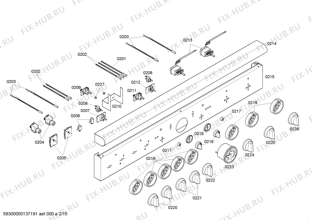 Схема №7 PRD484EEG с изображением Переключатель для электропечи Bosch 00609114
