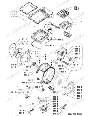 Схема №2 AWA 5088 с изображением Микропереключатель для стиралки Whirlpool 481228218921
