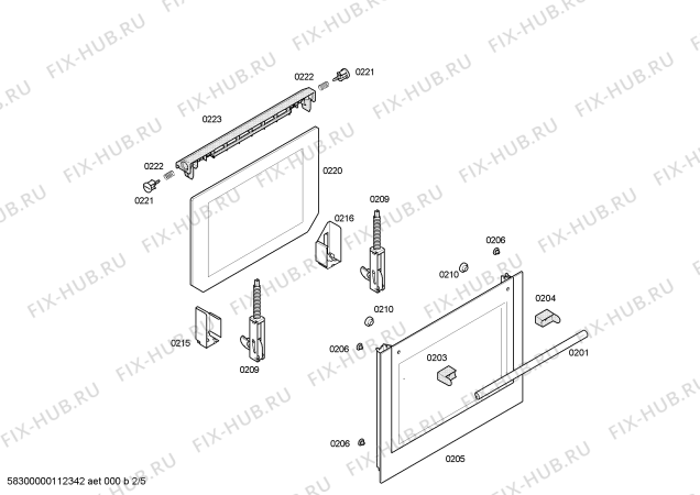 Взрыв-схема плиты (духовки) Bosch HEV41S360 Horno bosch poliv.multif.negr.c/minutero - Схема узла 02