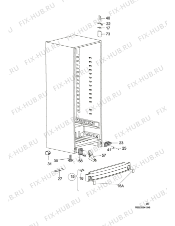 Взрыв-схема холодильника Electrolux ERF3868MOX - Схема узла C10 Cabinet