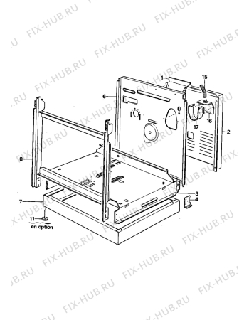 Взрыв-схема плиты (духовки) Acec CU2031-1 - Схема узла Upper oven