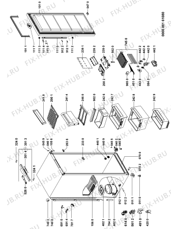 Схема №1 WV1844 A+NFX с изображением Ящик (корзина) для холодильника Whirlpool 481241868456