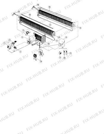 Взрыв-схема холодильника Electrolux CALIPSO150 - Схема узла Functional parts