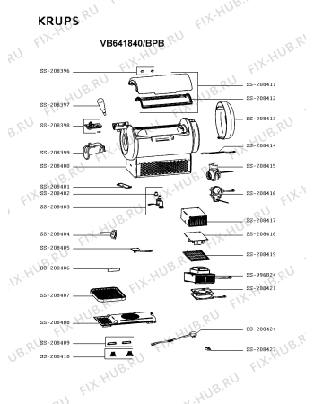 Схема №1 VB641840/BPB с изображением Другое для дозатора напитков Krups SS-208417