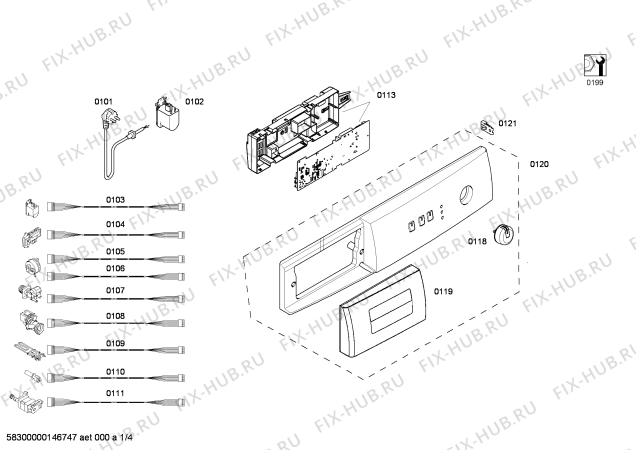 Схема №2 3TS70120A с изображением Силовой модуль для стиралки Bosch 00667095