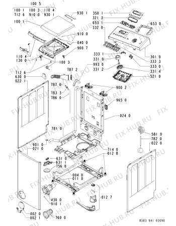 Схема №2 WAT Pure 32 FLD с изображением Блок управления для стиралки Whirlpool 480110100135