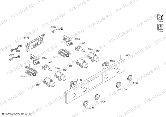 Схема №2 NBS533BB0B с изображением Модуль управления для духового шкафа Bosch 11026586