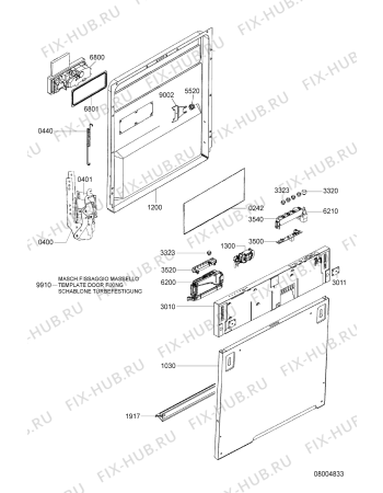 Взрыв-схема посудомоечной машины Ikea DWH M00 W 201.257.92 - Схема узла