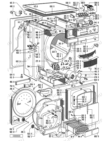 Схема №1 TRK3760WS TRK 3760 TRK 3760/WS-CH с изображением Декоративная панель для сушильной машины Whirlpool 481245219159