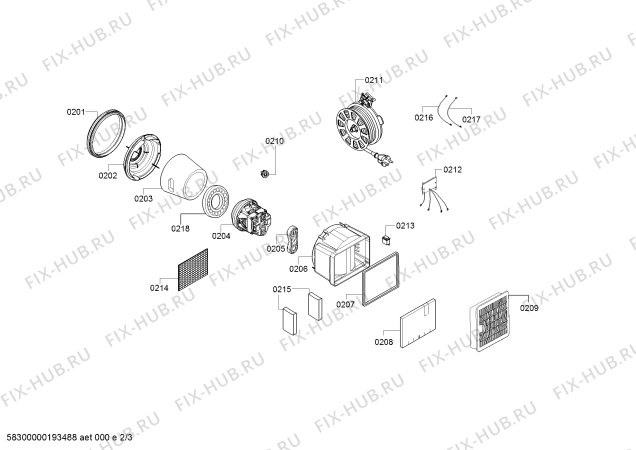 Схема №3 FVC305SP01 с изображением Крышка для пылесоса Bosch 11020155