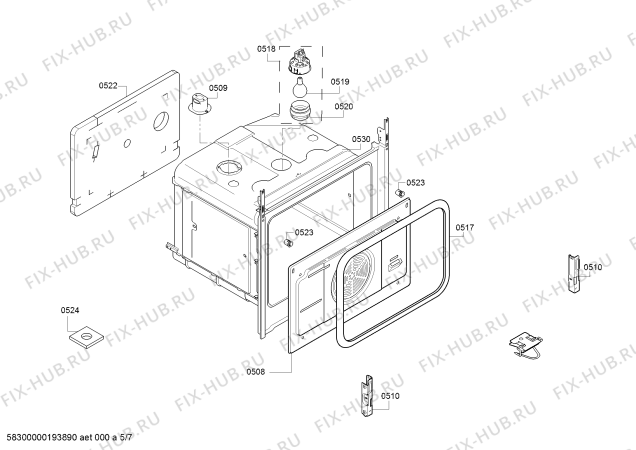 Схема №2 FRS4410WML с изображением Ручка для плиты (духовки) Bosch 11008938