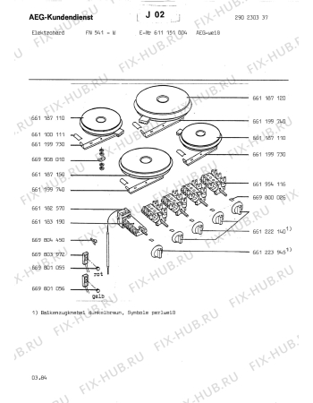 Схема №1 MN 540 FRANKE с изображением Горелка для плиты (духовки) Aeg 8996611871501