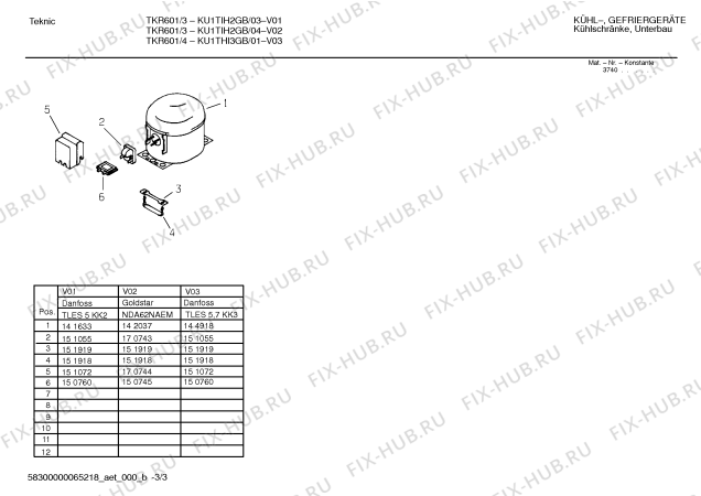 Схема №2 KU1TIH3GB с изображением Инструкция по эксплуатации для холодильника Bosch 00580475