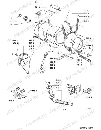 Схема №2 AWM 6122 с изображением Обшивка для стиралки Whirlpool 481245210838