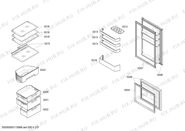 Схема №3 5CB27020 с изображением Блок подключения для холодильной камеры Bosch 00427585