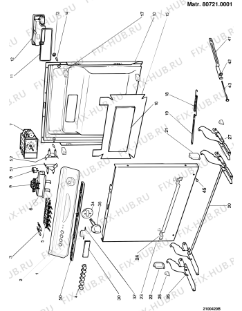 Взрыв-схема посудомоечной машины Ariston KLS63IX11560 (F017593) - Схема узла