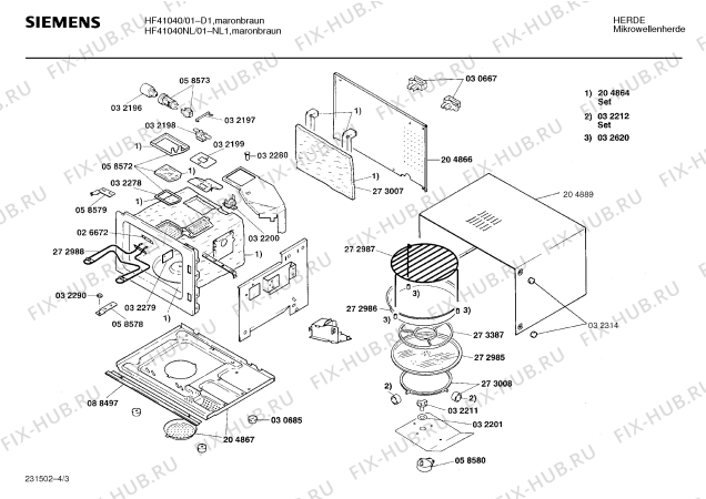 Схема №2 HF41020NL с изображением Инструкция по эксплуатации для свч печи Siemens 00514874