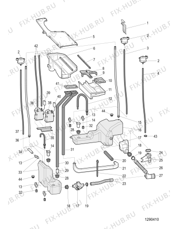 Взрыв-схема стиральной машины Hotpoint-Ariston AQLF9D69URU (F070040) - Схема узла