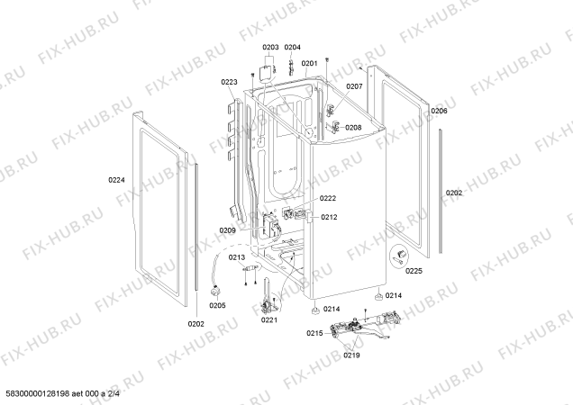 Схема №2 WP10T351 T10.35 с изображением Панель управления для стиралки Siemens 00669700