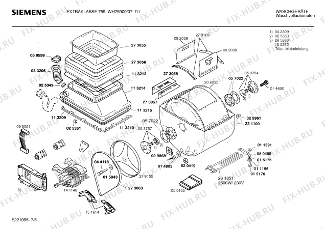 Схема №3 CR59710 CR5971 с изображением Инструкция по установке/монтажу для стиралки Bosch 00515876