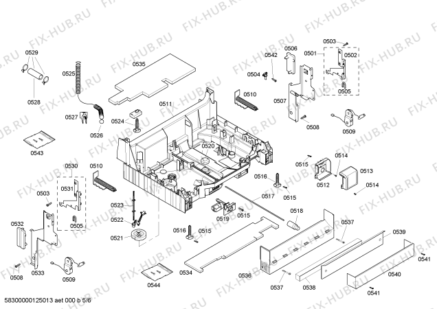 Схема №3 SHX56C06UC Bosch с изображением Внешняя дверь для посудомойки Bosch 00245645