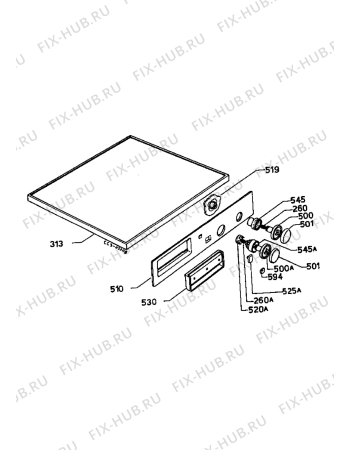 Взрыв-схема стиральной машины Zanussi ZE1000E - Схема узла Control panel and lid