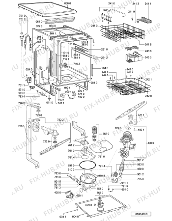 Схема №1 ADP 6600 WH с изображением Модуль (плата) управления для посудомоечной машины Whirlpool 481221838342
