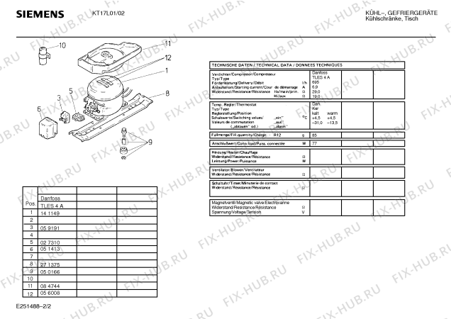 Схема №1 KT18LF0 с изображением Столешница для холодильника Siemens 00207548