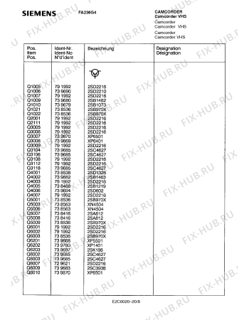 Схема №5 FA236G4 с изображением Инструкция по эксплуатации для видеотехники Siemens 00530725