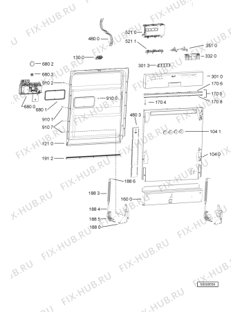 Схема №2 ADG 5622 IX с изображением Микромодуль для посудомойки Whirlpool 481072904171