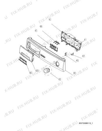 Схема №2 AWG/BM 7081 S с изображением Запчасть для стиральной машины Whirlpool 482000019809