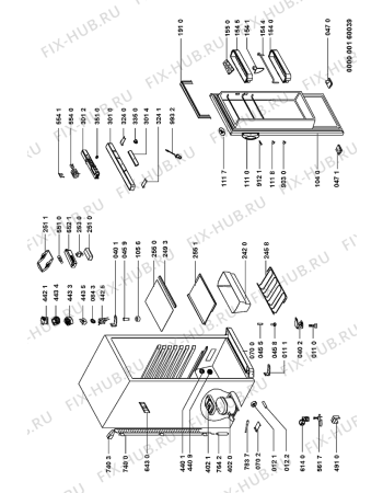 Схема №1 ARC 1738 с изображением Часть корпуса для холодильника Whirlpool 481245228723