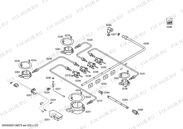 Схема №1 3EFG364B с изображением Варочная панель для духового шкафа Bosch 00683245