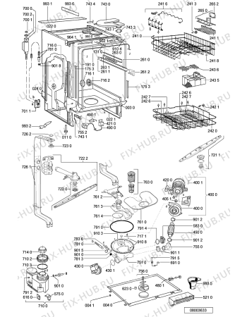 Схема №1 GSUS 4421/1 IN с изображением Панель для посудомойки Whirlpool 481245372449